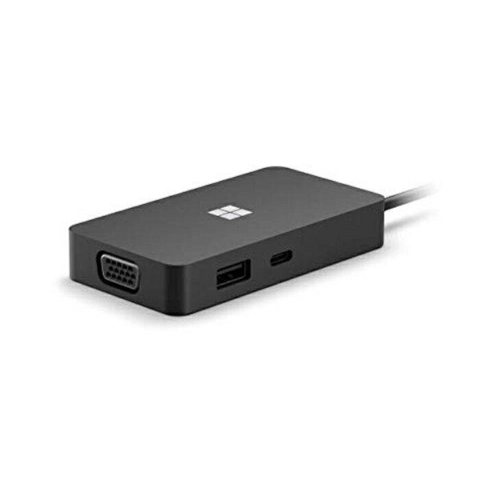 マイクロソフト　Microsoft　 USB-C トラベル ハブ SWV-00006 ドッキングステーション 軽量 マルチUSB HDMI 有線LAN アクセサリ充電 ブラック Windows Mac Android Chrome Surface 対応