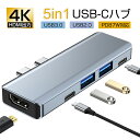 【10倍ポイント限定】USB C ハブ USB Cドック 5in1ハブ ドッキングステーション iPhone16 5in2 コードレス スッキリ 変換アダプター...