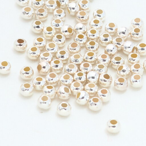 【純銀製 小さな光沢ビーズ】高品質台湾製ビーズ 約3mm 15個(約0.5g) ネックレス ブレスレット ピアス アクセサリーパーツ 工具 DIY 手芸素材 【純銀製 小さな光沢ビーズ】高品質台湾製ビーズ 約3mm 15個(約0.5g) ネックレス ブレスレット ピアス アクセサリーパーツ 工具 DIY 手芸素材