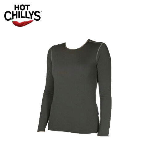 Outdoor Wear - インナー ホットチリーズ HOT CHILLYS ペッパースキンズ PEPPER SKINS クルーネック (BLACK) レディース[ポイント2倍]