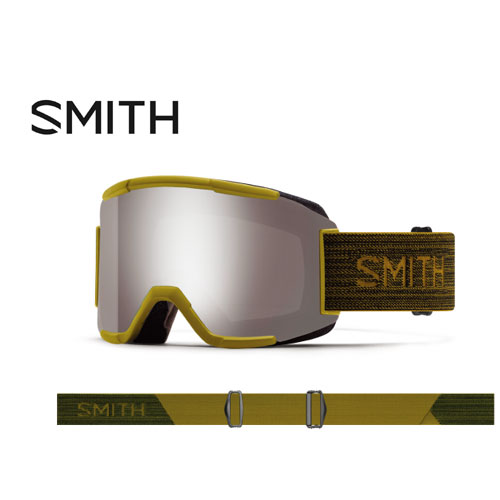 Smith スミス 19 ゴーグル クロマポップ Squad Mystic Green Smith スカッド スキーゴーグル 平面 クロマポップ 全天候対応 スキーインパクト男女を問わないフィットで人気のモデル