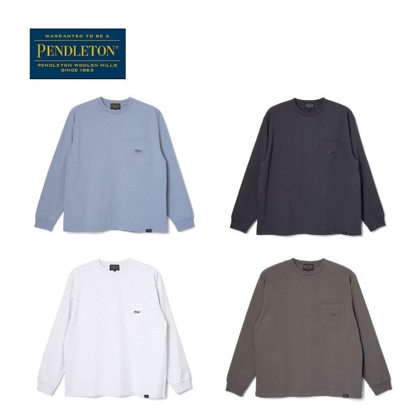 樂天商城 - ペンドルトン PENDLETON ロゴ EMB ロングスリーブ Tシャツ L/S Logo EMB Tee 5475-1014 25FW