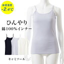 サマーSALE【27%OFF!!7/12 9:59迄】綿 100% 接触冷感 インナー キャミソール レディース 女性 春夏 ひんやり 体感温度 −...