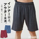 ドライ & エアリー ハーフパンツ メッシュ ボトムス 半ズボン 杢カラー 吸汗速乾 吸水 速乾 通気性 伸縮性 ストレッチ メンズ 春夏 スポーツ 部屋着 インナー パジャマ コンビニ 肌着 30代 40代 50代 60代 紳士 男性 25SS L1265L-E