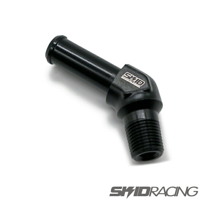 1/8NPT 内径 9ミリ 45度 ホース口 フィッティング オイルクーラー ホースエンド アルミ 高品質