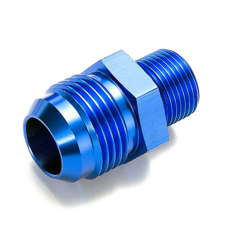ホースサイズ 変換 アダプター AN12 オス - M20 P1.5 オス ブルー アルマイト 汎用 フィッティング オ..
