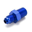 ホースサイズ 変換 アダプター AN4-1/4''NPT ブルー アルマイト 汎用 フィッティング オイルクーラー 水温センサー 燃料配管 エンジンブロック　等に！