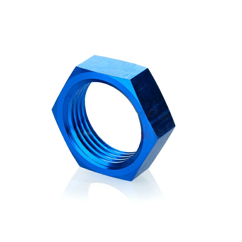 車内 - 車外 中継ジョイント用 ナット AN10 ブルー アルマイト 汎用 バルクヘッド 貫通 フィッティング..