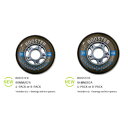 K2 P[c[ CCXP[g EB[ Inline Skate Wheels BOOSTER 82a 4-pack