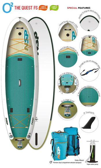 スタンドアップパドルサーフィンNSP12'0"CruiserSUPOxygenInflatable