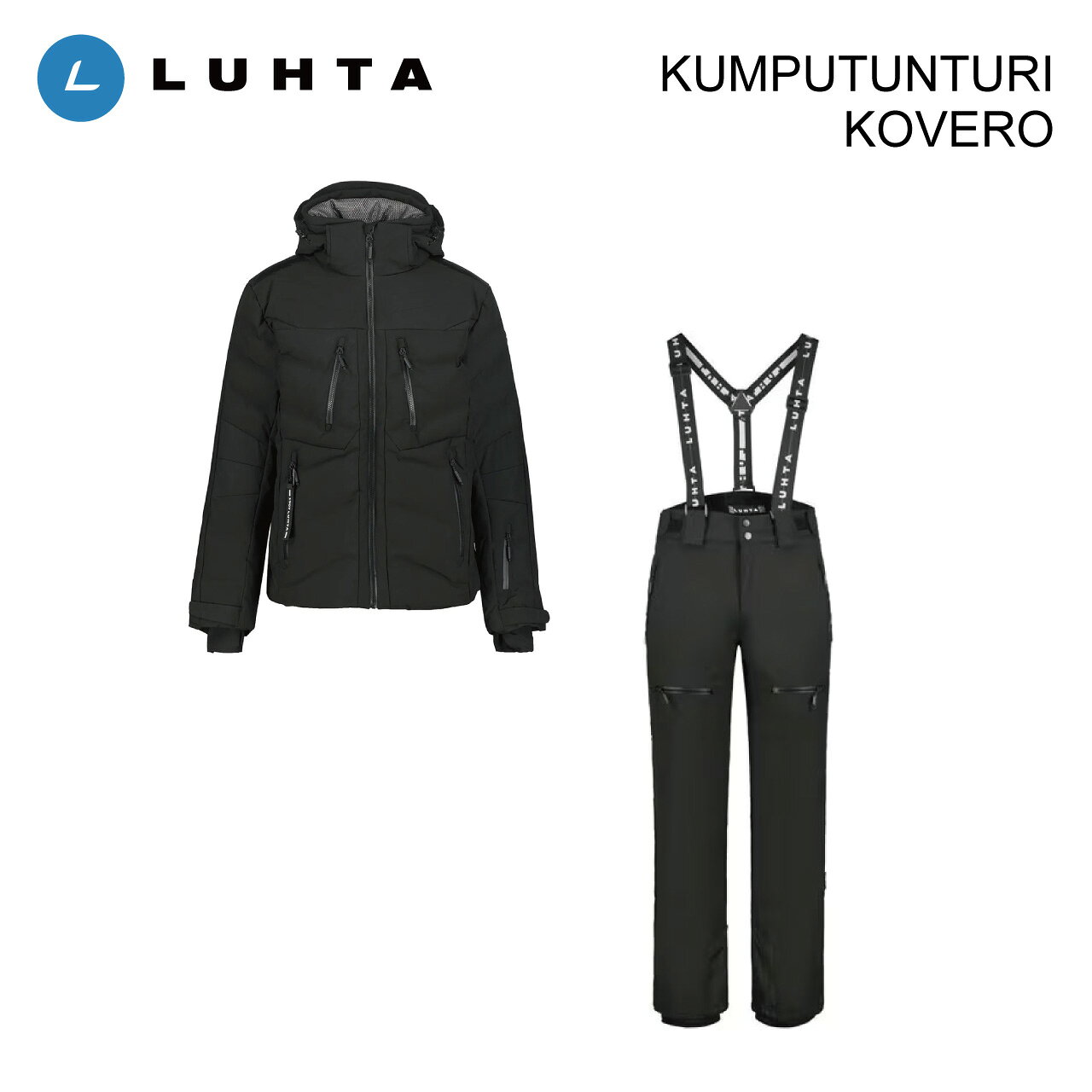 25-26 LUHTA スキーウェア パンツ 上下セット メンズ LUHTA KUMPUTUNTURI×KOVERO スノーボードウェア ウィンタースポーツ 取り外し 調節可能なフード 中綿入りトラウザーズ 防水 防寒 おしゃれ 正規品