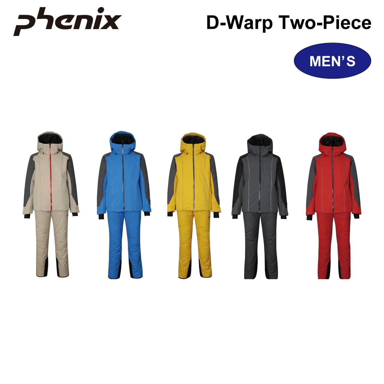 PHENIX フェニックス D-Warp Two-piece ツーピース LEGACY スキー ウェア アウター ジャケット パンツ 上下セット メンズ 男性 伸縮性 耐久性 防水性 保温性 ESM232P31 正規品 送料無料