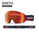 24-25 SMITH スミス 4D MAG Early クリムゾングリッチハンター(CPエブリデイレッドミラー / CPストームイエローフラッシュ)スノーゴーグル ユニセックス 晴天用 曇天用 曇り止め加工 ズレ防止 ヘルメット対応 ミディアムフィット スキー スノーボード 雪山 国内正規品