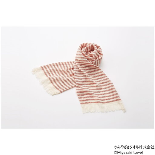 みやざきタオル 今治マフラー シマ レギュラー 160cm×34cm No.1 レッド みやざきタオル 今治マフラー シマ レギュラー 160cm×34cm No.1 レッド