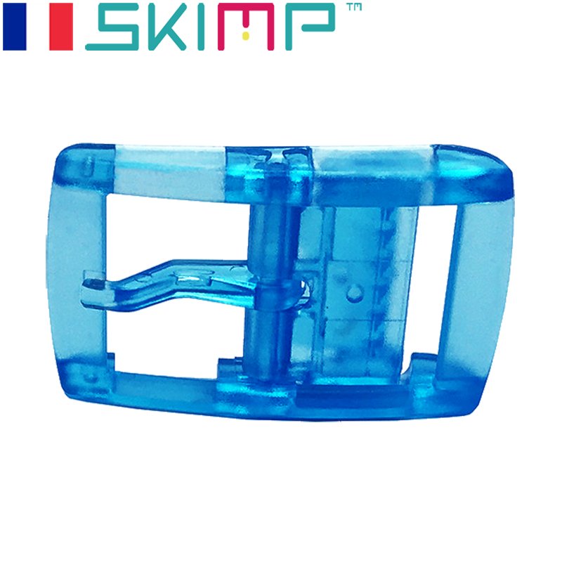 バックル ゴルフ ベルト ファッション ウェア 金属アレルギー対策 対応 腰 ビジネス スポーツ 防水 安全 空港 フランスブランド SKIMP ラバーベルト 交換 34mm ブルー (水色 青)