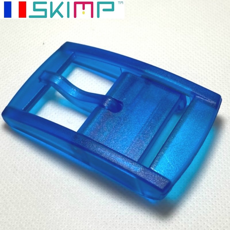 バックル ゴルフ ベルト ファッション ウェア 金属アレルギー対策 対応 腰 ビジネス スポーツ 防水 安全 空港 フランスブランド SKIMP ラバーベルト 交換 34mm ブルー (水色 青)