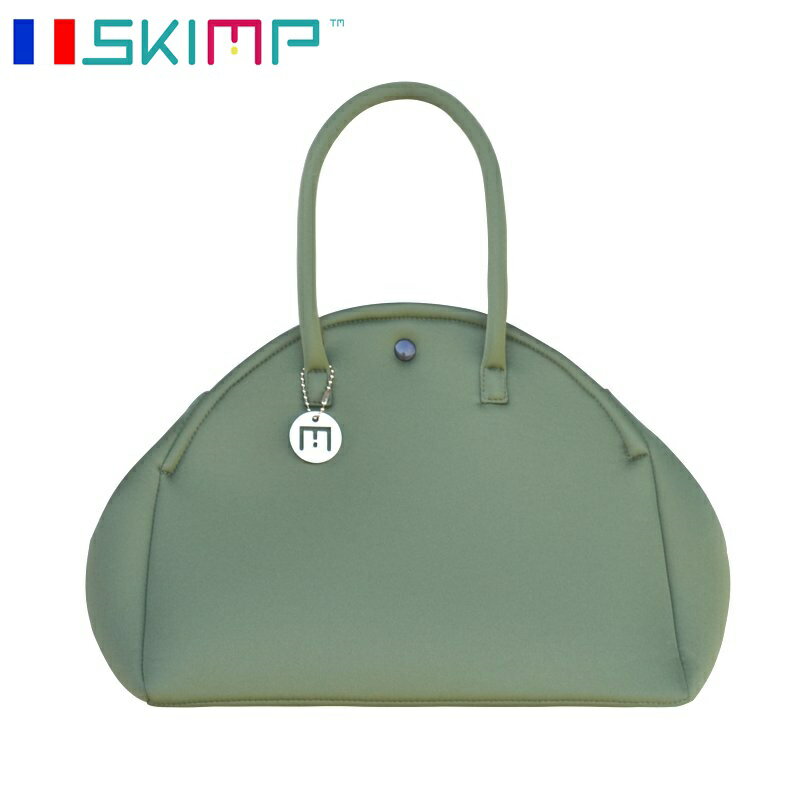 乐天商城 - ネオプレン トートバッグ レディース ブランド ネオプレーン 無地 撥水 軽い ジム ヨガ 洗える 緑 カーキ アーミーグリーン 丸型 パステルカラー ゴルフ 軽量 大人 上品 SKIMP