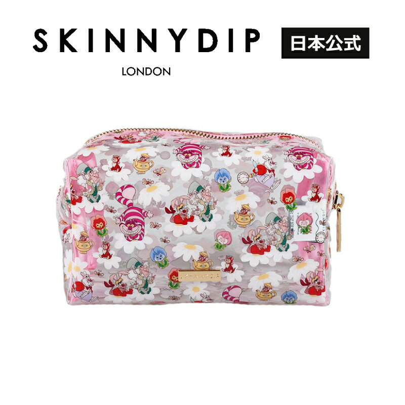 【公式】SKINNYDIP アリスインワンダーランド ポーチ ペンケース 小物入れ Disney コラボレーション ディズニー グリッター ラメ