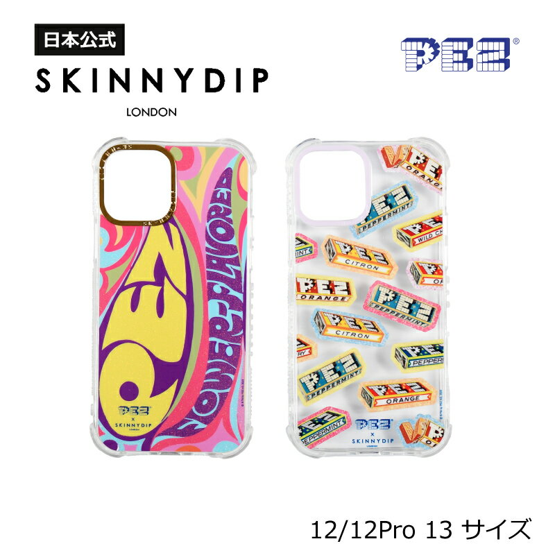 【公式】SKINNYDIP iPhone用 ケース PEZ サイケデリック AOP アートオブペッツ ペッツ iPhone12/12Pro iPhone13 耐衝撃性ケース