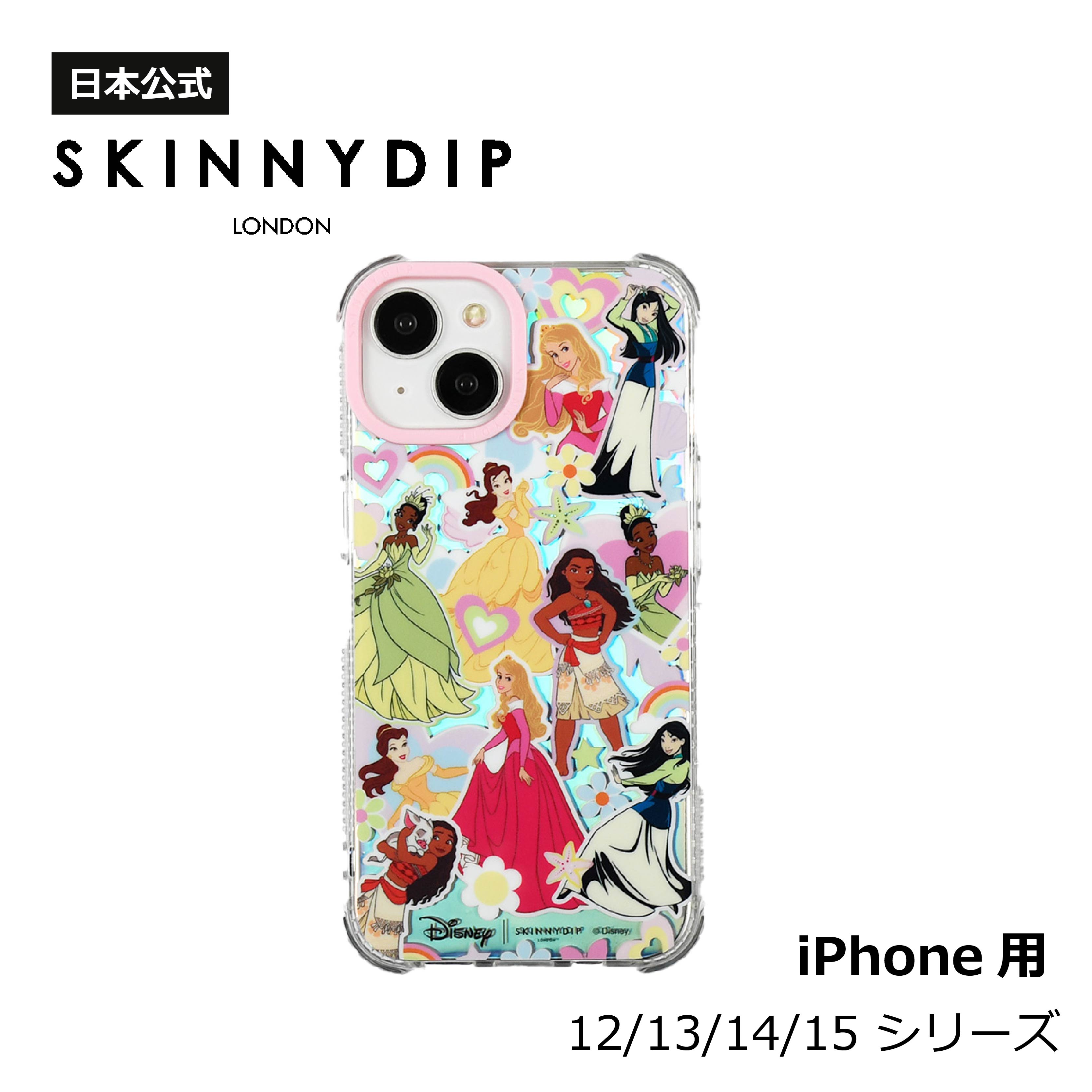【公式】SKINNYDIP iPhone用 ケース ディズニープリンセス レインボー iPhone15 iPhone12 iPhone13 iPhone14 耐衝撃性