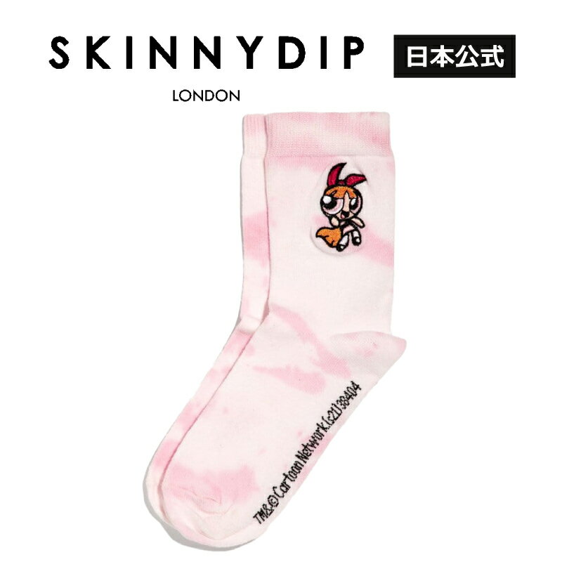 【公式】SKINNYDIP パワーパフガールズ タイダイ ソックス バブルス ブロッサム バターカップ