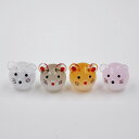 ガラス雑貨 インテリア 干支 開運 ねずみ 子 置物 お洒落 縁起物 12支 幸せ 幸福 glass 福 玄関 幸運 ガラス雑貨 豪華 かわいい 白色 アンバー色 グレー まるい まるまる