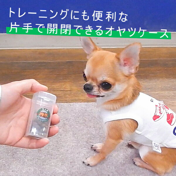 犬 おやつ入れ SkipDog! パカットケース チワワ 毛色 チョコレート系 モデル 散歩 おやつ おやつケース 片手 トリーツケース 歯 ケース おやつポーチ ポーチ トレーニング 小型犬 極小 子犬 ペット パピー トリーツポーチ しつけ しつけ教室 容器 携帯 ケース ペット用 2