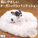 オーガニック コットン ミニ クッション マット Mサイズ チワワ 犬 ベッド おしゃれ ペット かわいい 洗える 春 夏 ふわふわ 丸 サマー ハウス シニア