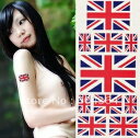 【国旗柄★イギリス国旗柄】フェイク タトゥーシール temporary tattoos 【RCP】刺青 入れ墨 シール 仮装 クラブ ハロウィン イベント ワンポイント ユニオンジャック unionjack Halloween Helloween