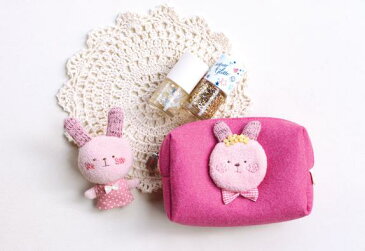 【MoMo's blog】フェルトポーチ【 Sサイズ 】★6種類女性用 ポーチ 小物入れ ペンケース キッズ 女の子 ギャル系 人気 可愛い 動物 ウサギ 犬 ライオン 小学生 中学生 女性 アニマル ブランド 化粧 大き目 Pouch コアラ ピンク ホワイト かわいい