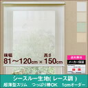 シースルー生地 超薄型スリム ロールスクリーン （ソレイユ Soleil）横幅81〜120cm　×　高さ【150cm固定】ホワイト ロールカーテン NAPCO ナプコ 透け感 レース レースカーテン 防炎　日本製 アイボリー ベージュ グリーン 賃貸 カーテンレール つっぱり棒