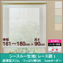 シースルー生地 超薄型スリム ロールスクリーン （ソレイユ Soleil）横幅161〜180cm　×　高さ【90cm固定】ホワイト ロールカーテン NAPCO ナプコ 透け感 レース レースカーテン 防炎　日本製 アイボリー ベージュ グリーン 賃貸 カーテンレール つっぱり棒