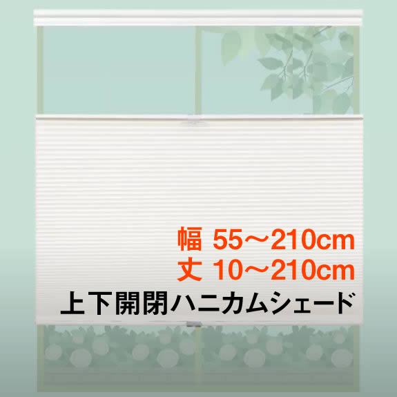 Rakuten - （コードレス） 上下開閉可能 トップダウン ハニカム シェード 採光 特注1cmオーダーメイド（横幅55〜210cm×高さ20〜210cm）まで制作可能