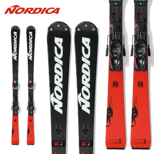ジュニア ノルディカ NORDICA ドーベルマン DOBERMANN SLJ PLATE + RACE10 (金具付) スキー板 23-24