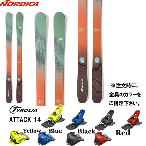 スキー板 旧モデル ノルディカ NORDICA SANTA ANA UNLIMITED 93 金具付き2点セット(TYROLIA ATTACK 14 GW) 23-24モデル