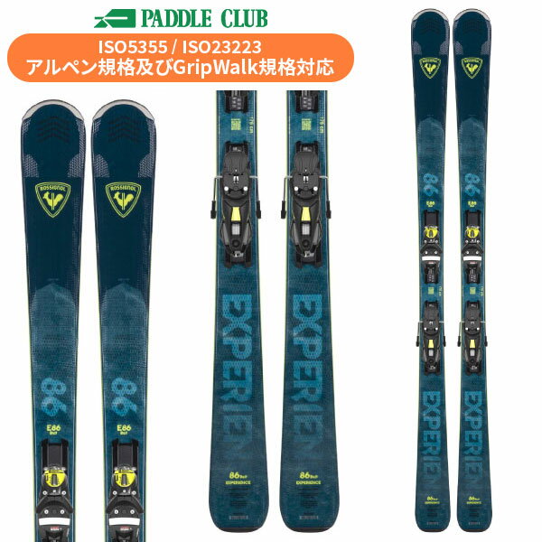 [旧モデル スキー板] ROSSIGNOL ロシニョール エクスペリエンス EXPERIENCE 86 BASALT + NX 12 KONECT GW BLACK YELLOW (金具付) 23-24モデル