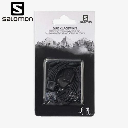 24春夏モデル サロモン SALOMON クイックレースキット QUICKLACE KIT (BLACK) 靴紐 シューレース L3266..