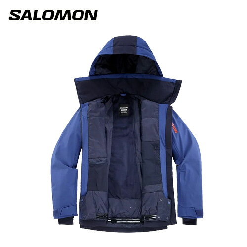 PDスキークラブ365のサロモン SALOMON レディース スキージャケット ブリリアント BRILLIANT (NIGHT SKY/NAVY PEONY/FIERY RED) LC1825200 スキーウェア｜アングル2