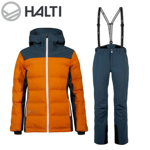 スキーウェア レディース 上下セット ハルチ HALTI Lis DX JKT + LASKU DX PANTS (marmalade orange)