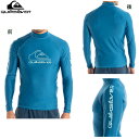 QUIKSILVER クイックシルバー NEW TOURS LS ニュー ツアーズ ロングスリーブ ラッシュガード 長袖 マリンスポーツ アウトドア (BLU)：QLY231023 夏 海