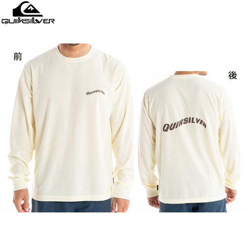 QUIKSILVER クイックシルバー WAVE LOGO LS ウェーブ ロゴ ロングスリーブ ラッシュガード 長袖 マリンスポーツ アウトドア (YEL)：QLY231031 夏 海