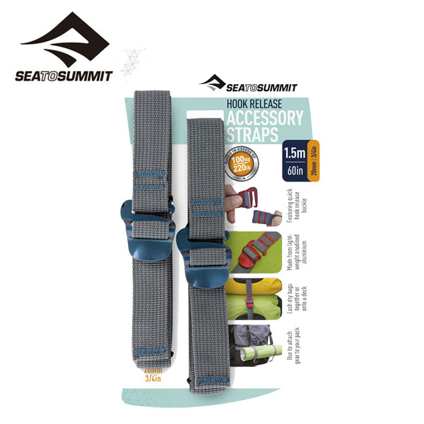 樂天商城 - シートゥーサミット SEA TO SUMMIT フックリリースアクセサリーストラップ 20mm/1.5m ブルー ST82335001[ポイント2倍]