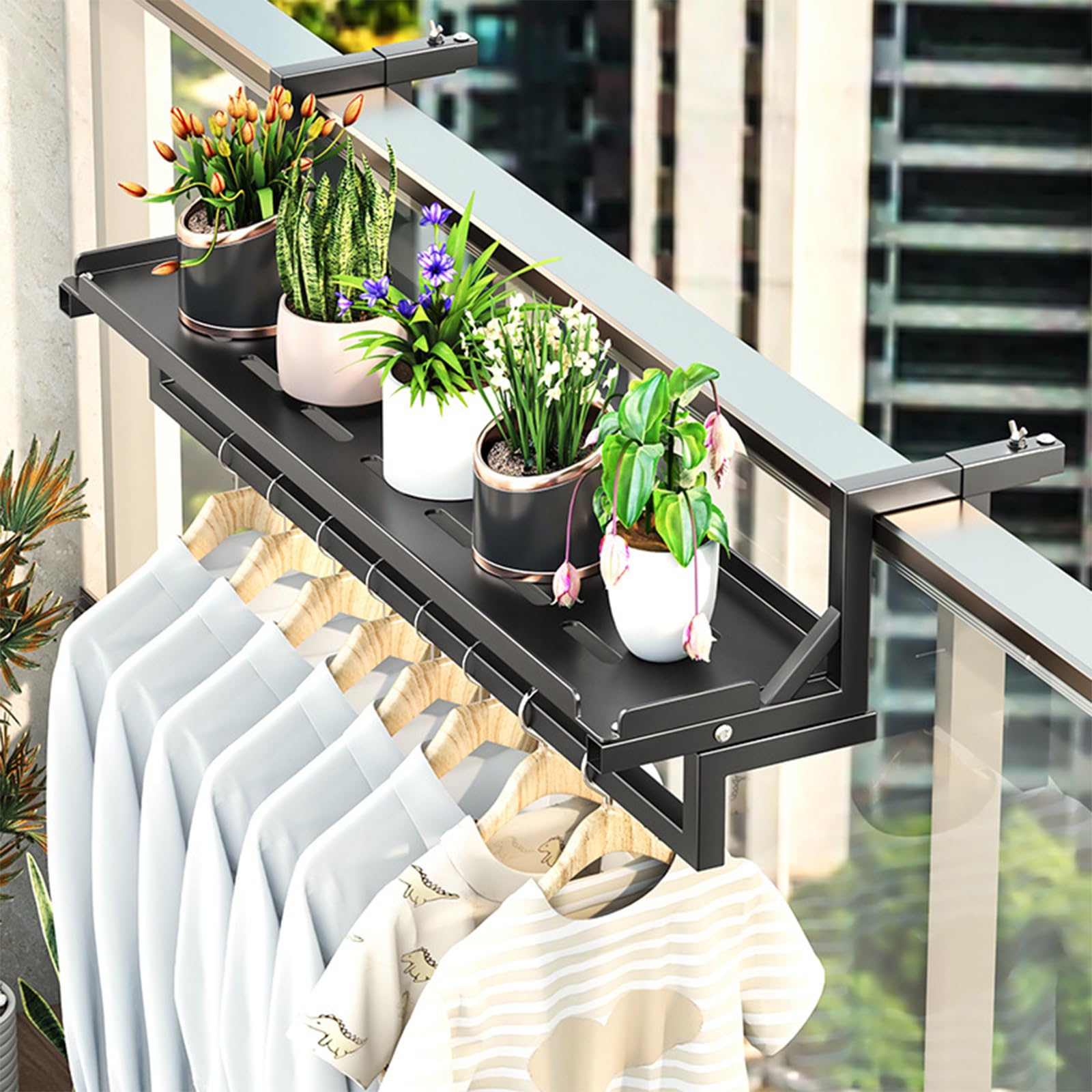【全品ポイント10倍】NAYIVベランダ+プランター バルコニー 花台 物干し台 靴干し 枕干し 布団干しスタ..
