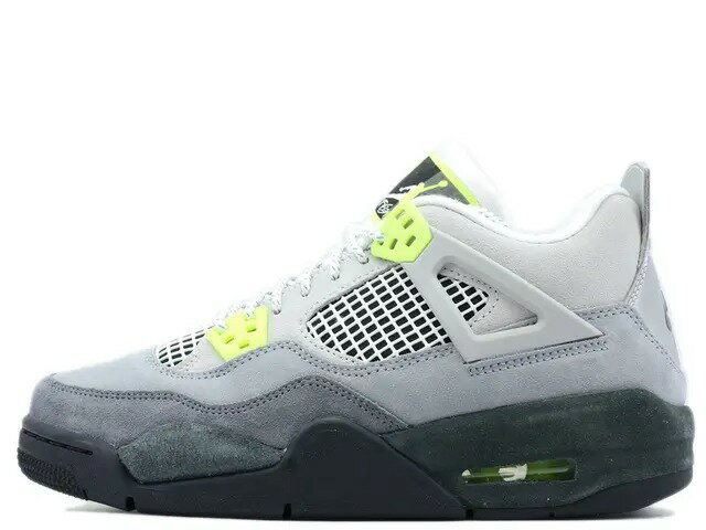 乐天商城 - 【スモールサイズ レディース】NIKE AIR JORDAN 4 RETRO SE GS CT5343-007ナイキ エアジョーダン 4 レトロ グレードスクール クールグレー/ボルト-ウルフグレーCOOL GREY/CHROME-DARK CHARCOAL
