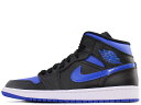 NIKE AIR JORDAN 1 MID 554724-068iCL GA W[_ 1 ~bh ubN/nCp[CBLACK/HYPER ROYAL-WHITE