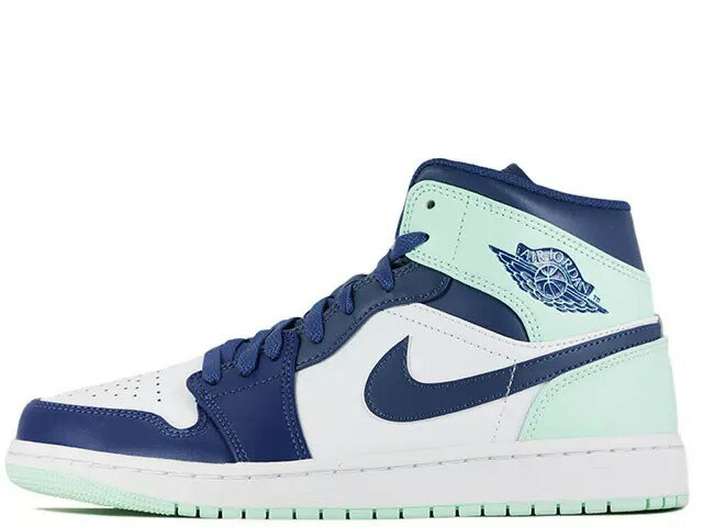 NIKE AIR JORDAN 1 MID MYSTIC NAVY/MINT FOAM-WHITE 554724-413ナイキ エア ジョーダン 1 ミッド ミスティックネイビー/ミント フォームーホワイト
