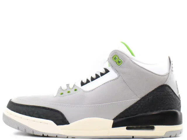 NIKE AIR JORDAN 3 RETRO 136064-006ナイキ エアジョーダン3 レトロ クロロフィル スモークグレー/クロロフィル‐ブラック‐ホワイト‐セイル 136064-116LT SMOKE GREY/CHLOROPHYLL