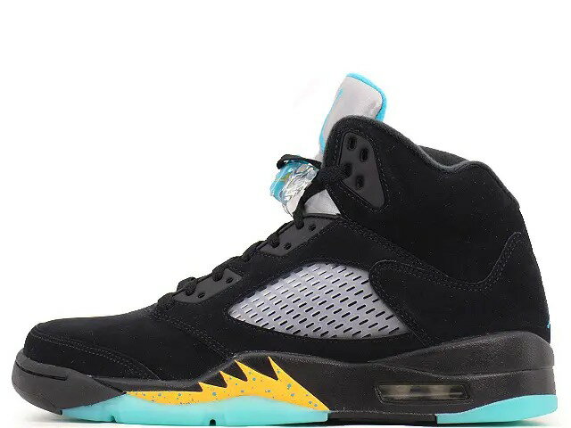 NIKE AIR JORDAN 5 RETRO BLACK/AQUATONE-TAXI DD0587-047ナイキ エアジョーダン 5 レトロ ブラック/アクアトーン-タクシー