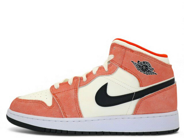 樂天商城 - 【レディーススニーカー】NIKE AIR JORDAN 1 MID SE (GS) DV1336-800ナイキ エア ジョーダン 1 ミッド シーズナルエディション グレードスクール チームオレンジ/ブラック-セイル-ホワイトTEAM ORANGE/BLACK-SAIL-WHITE