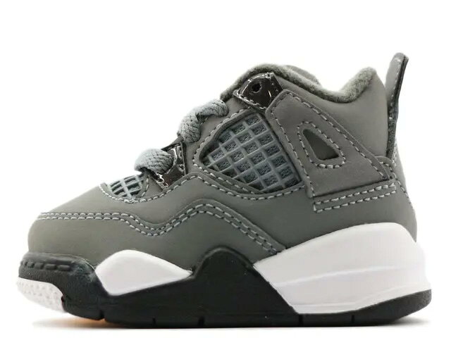 樂天商城 - 【BABY/KIDS SIZE】NIKE JORDAN 4 RETRO (TD) BQ7670-007ナイキ ジョーダン 4 レトロ トドラー クールグレー/クローム-ダークチャコール COOL GREY/CHROME-DARK CHARCOAL
